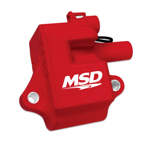PartzBiz CM: 8285-คอยล์จุดระเบิด MSD - Pro Power Series - เครื่องยนต์ GM LS1/LS6 - สีแดง
