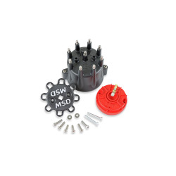 PartzBiz CM 84336 - Black Chevy V8 HEI Distributor Cap and Rotor
