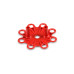 PartzBiz CM: 8433-MSD Distributor Cap - V8 - เทอร์มินัล HEI - สีแดง - รีเทนเนอร์สายหัวเทียน