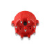 PartzBiz CM: 8433-MSD Distributor Cap - V8 - เทอร์มินัล HEI - สีแดง - รีเทนเนอร์สายหัวเทียน