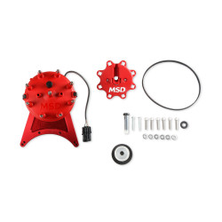 PartzBiz CM 85201 - MSD Front Drive Distributor with Adjustable Cam Sync