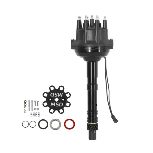 PartzBiz CM: 85703-MSD Black Small Diameter Chevy V8 Pro-Billet Distributor