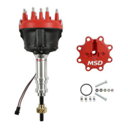 PartzBiz CM 85827 - MSD Billet Distributor - Ford - Small Block V8 - Bronze Gear