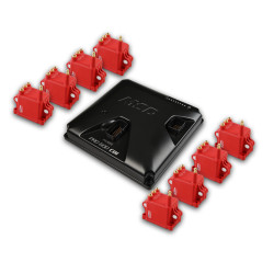 PartzBiz CM 8000-8HO - MSD PRO 600 CDI Ignition and Coil Kit - Red Coils