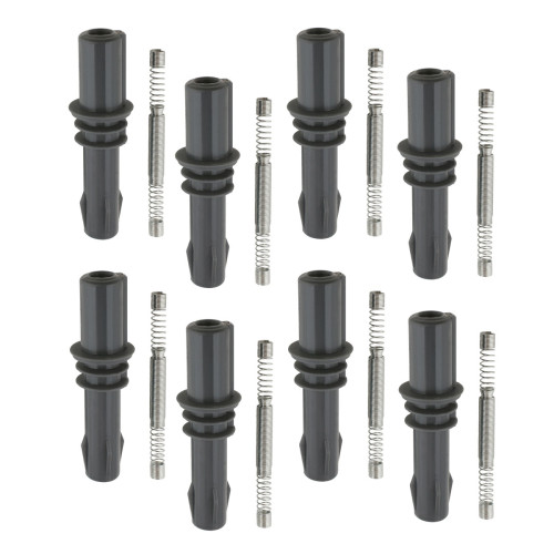 PartzBiz CM: 170033-ACCEL High Performance Ignition Coil boots, 2004-2008.5 Ford 3-valve engines, Black, 8-Pack