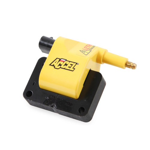 PartzBiz CM: 140021-ACCEL Ignition Coil - SuperCoil - 1990-2002 Dodge / Jeep / Plymouth / Chrysler Remote - Yellow -Individual