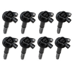 PartzBiz CM 140060K-8 - ACCEL Ignition Coils Super Coil Series 2011-2016 Ford 5.0L Coyote Engines, Black, 8-Pack
