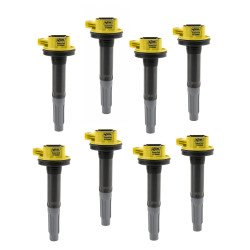 PartzBiz CM 140060-8 - ACCEL Ignition Coils Super Coil Series 2011-2016 Ford 5.0L Coyote Engines, Yellow, 8-Pack