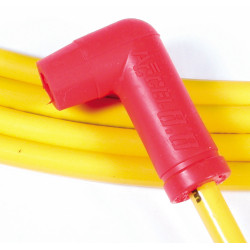 PartzBiz CM 8031 - Spark Plug Wire Set - 8.8mm Spiral Suppression Wire - Universal Set with 90° Boots - Yellow