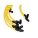 PartzBiz CM: 4049-Spark Plug Wire Set - 8mm - Super Stock - Graphite Core - Yellow with HEI Style Boots- PartzBiz CM: 4049-Spark Plug Wire Set - 8mm - Super Stock - Graphite Core - Yellow with HEI Style Boots-