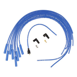 PartzBiz CM 4038B - Spark Plug Wire Set - Super Stock - Copper Spiral Core - 8mm - Blue