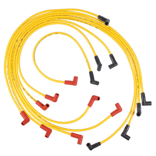 PartzBiz CM: 4050-Spark Plug Wire Set - Super Stock Graphite Core 8mm - Chevy 5.0/5.7L 1975-82 - Yellow PartzBiz CM: 4050-Spark Plug Wire Set - Super Stock Graphite Core 8mm - Chevy 5.0/5.7L 1975-82 - Yellow
