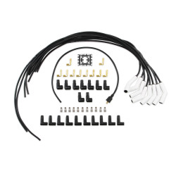 PartzBiz CM 9002C - Spark Plug Wire Set - Universal - 135 Deg White Ceramic Boots