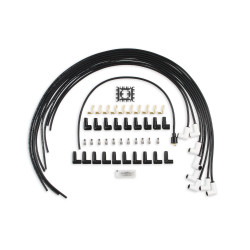 PartzBiz CM 9001C - Spark Plug Wire Set - Universal - 90 Deg White Ceramic Boots