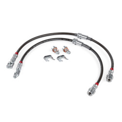 PartzBiz CM BRK00047 - 
APR Braided Stainless Steel Brake Lines (Set of 2) - Front

