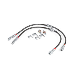 PartzBiz CM BRK00050 - 
APR Braided Stainless Steel Brake Lines (Set of 2) - Front

