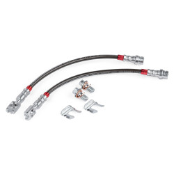 PartzBiz CM BRK00053 - 
APR Braided Stainless Steel Brake Lines (Set of 2) - Rear

