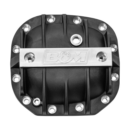 PartzBiz CM: 41296-B&M Hi-Tek Aluminum Differential Cover for Ford Super 8.8 - Black