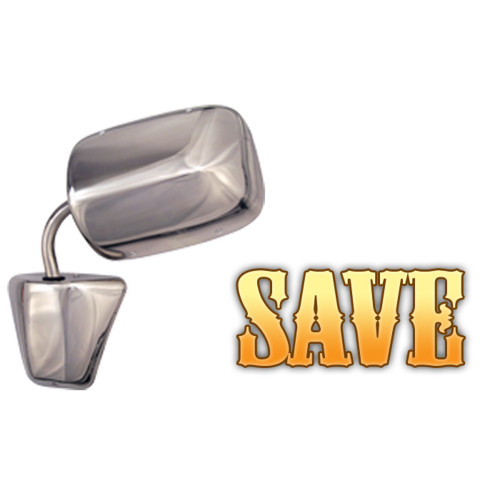 PartzBiz CM: OMA8700-Brothers Trucks Below Eyeline Mirror - Chrome