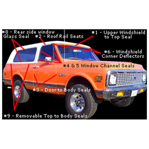 PartzBiz CM: 851852-Brothers Trucks Blazer Seal - Front Of Door