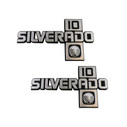 PartzBiz CM FE87SV1 - Brothers Trucks Chevy Fender Emblem - Silverado 10 - Pair PartzBiz CM FE87SV1 - Brothers Trucks Chevy Fender Emblem - Silverado 10 - Pair