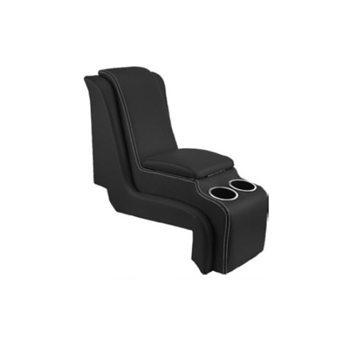 PartzBiz CM: QCCS087BLACK-Brothers Trucks Custom Console - Sport - Black with Black Stitching - With Storage