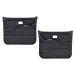 PartzBiz CM: QDP0080BLACK-Brothers Trucks Custom Sport Door Panels - Black with Black Stitching