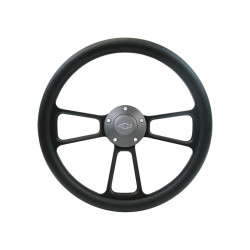 PartzBiz CM STRF8BB160-69 - Brothers Trucks Custom Steering Wheels - Black / Black - Bowtie PartzBiz CM STRF8BB160-69 - Brothers Trucks Custom Steering Wheels - Black / Black - Bowtie