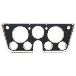 PartzBiz CM INST105 - Brothers Trucks Instrument Bezel - 7 Hole - Chrome/Black