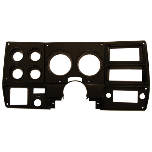 PartzBiz CM: INST807-Brothers Trucks Instrument Bezel - With A/C - Black/Aluminum