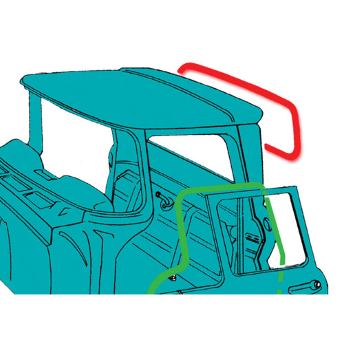 PartzBiz CM: RWG66BC-Brothers Trucks Rear Window Seal - Large Window