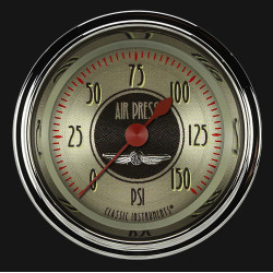 PartzBiz CM AN118SHC - All American Nickel 2 1/8" Air Pressure Gauge