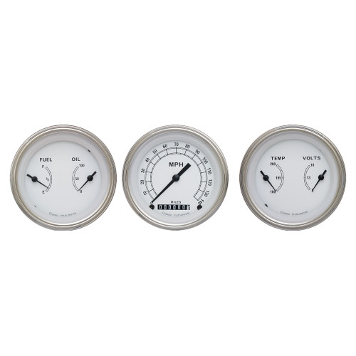 PartzBiz CM: CW04SLF-Classic Instruments Classic White 3 เกจชุด