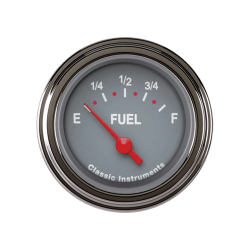 PartzBiz CM TE09GSLF - Tetra Series, Gray Fuel Gauge 240-33