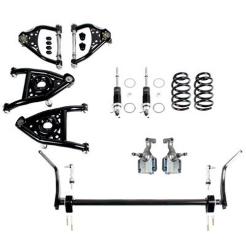 PartzBiz CM: 031345-SDS-Detroit Speed - Front Speed Kit 2 - Single Adjustable Shocks - Splined Sway Bar - SBC/LS