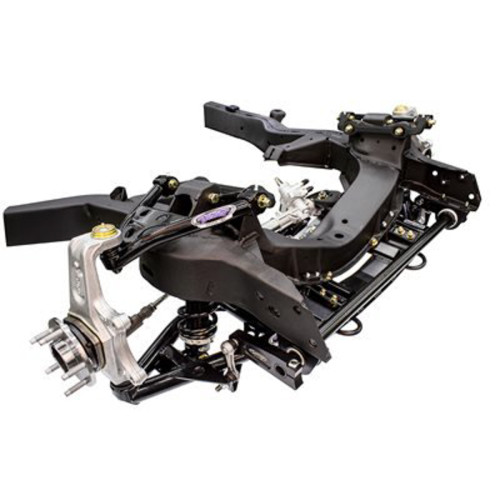 PartzBiz CM: 032071DS-Detroit Speed SpeedRay™ Front Suspension Kit - Base Shocks - Fabricated Coilover Mounts - BBC