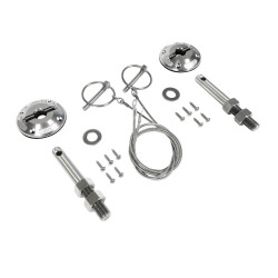 PartzBiz CM FR3Z-6316892-LM - Drake Muscle Cars Aluminum Hood Pin Kit