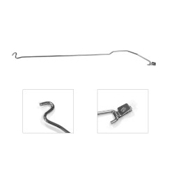 PartzBiz CM E5RZ-16826-S - Drake Muscle Cars Stainless Steel Hood Prop Rod