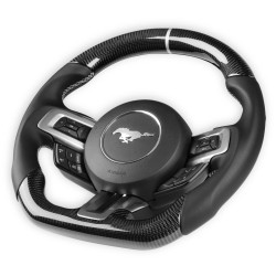 PartzBiz CM MU950-05 - Drake Muscle Cars Steering Wheel - Carbon Fiber with Leather Grips PartzBiz CM MU950-05 - Drake Muscle Cars Steering Wheel - Carbon Fiber with Leather Grips