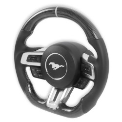 PartzBiz CM MU950-09 - Drake Muscle Cars Steering Wheel - Carbon Fiber with Leather Grips PartzBiz CM MU950-09 - Drake Muscle Cars Steering Wheel - Carbon Fiber with Leather Grips