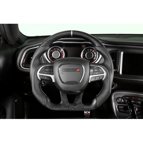 PartzBiz CM: CH950-19-Drake Muscle Cars Steering Wheel - Carbon Fiber with Leather Grips - Heated PartzBiz CM: CH950-19-Drake Muscle Cars Steering Wheel - Carbon Fiber with Leather Grips - Heated