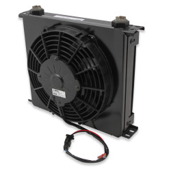 PartzBiz CM FP434ERL - Earl's UltraPro Oil Cooler w/ Fan Pack - Black - 34 Rows - Wide Cooler - 10 O-Ring Boss Female Ports PartzBiz CM FP434ERL - Earl's UltraPro Oil Cooler w/ Fan Pack - Black - 34 Rows - Wide Cooler - 10 O-Ring Boss Female Ports