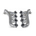 PartzBiz CM: 31730-1FLT-Flowtech LS Swap Exhaust Manifolds - Silver Ceramic Finish