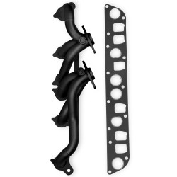 PartzBiz CM 92003FLT - Flowtech Shorty Header - Black Painted