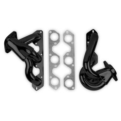 PartzBiz CM 92004FLT - Flowtech Shorty Headers - Black Painted