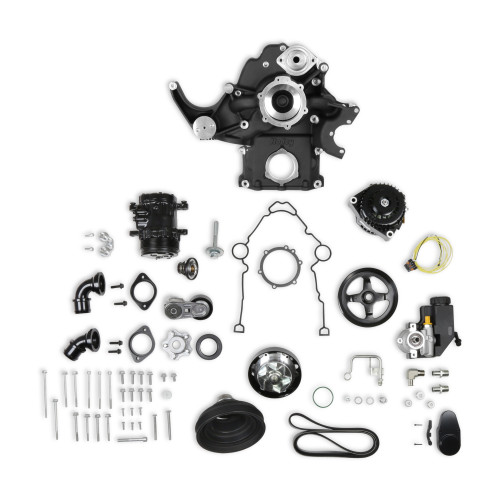 PartzBiz CM: 20-290BK-Holley Black Mid-Mount Complete Accessory System