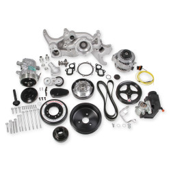PartzBiz CM 20-200 - Holley Premium Mid-Mount Complete Accessory System - Gen V LT Engines - SFI Certified Damper - Natural PartzBiz CM 20-200 - Holley Premium Mid-Mount Complete Accessory System - Gen V LT Engines - SFI Certified Damper - Natural