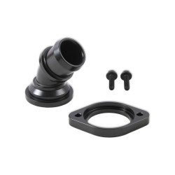 PartzBiz CM 97-343 - Holley Water Neck - Swivel 45 Degree Angle - Black