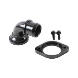 PartzBiz CM 97-341 - Holley Water Neck - Swivel 90 Degree Angle - Black