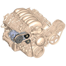 PartzBiz CM 20-141 - LS High-Mount A/C Accessory Drive Kit - Includes SD508 A/C Compressor, Tensioner, & Pulleys PartzBiz CM 20-141 - LS High-Mount A/C Accessory Drive Kit - Includes SD508 A/C Compressor, Tensioner, & Pulleys